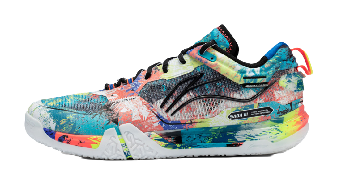 LiNing Slip Resistant, Abrasion Resistant, Breathable, Supportive Low top Badminton Shoes Unisex Blue Pink 