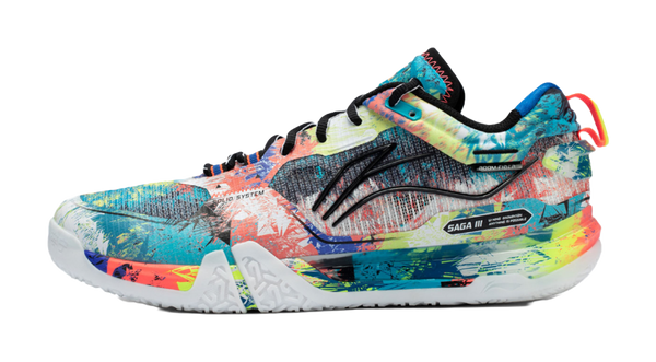 LiNing Slip Resistant, Abrasion Resistant, Breathable, Supportive Low top Badminton Shoes Unisex Blue Pink 