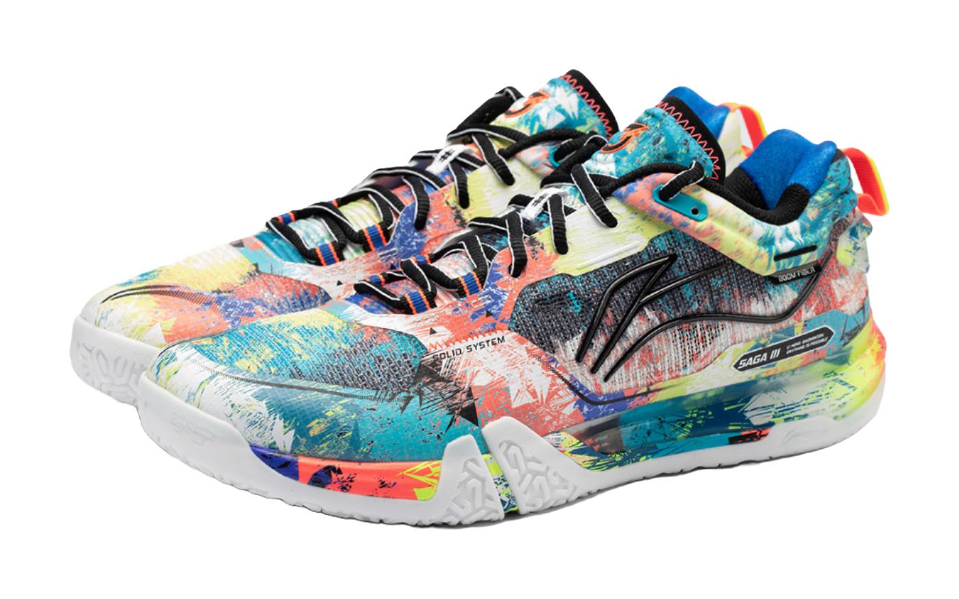 LiNing Slip Resistant, Abrasion Resistant, Breathable, Supportive Low top Badminton Shoes Unisex Blue Pink 