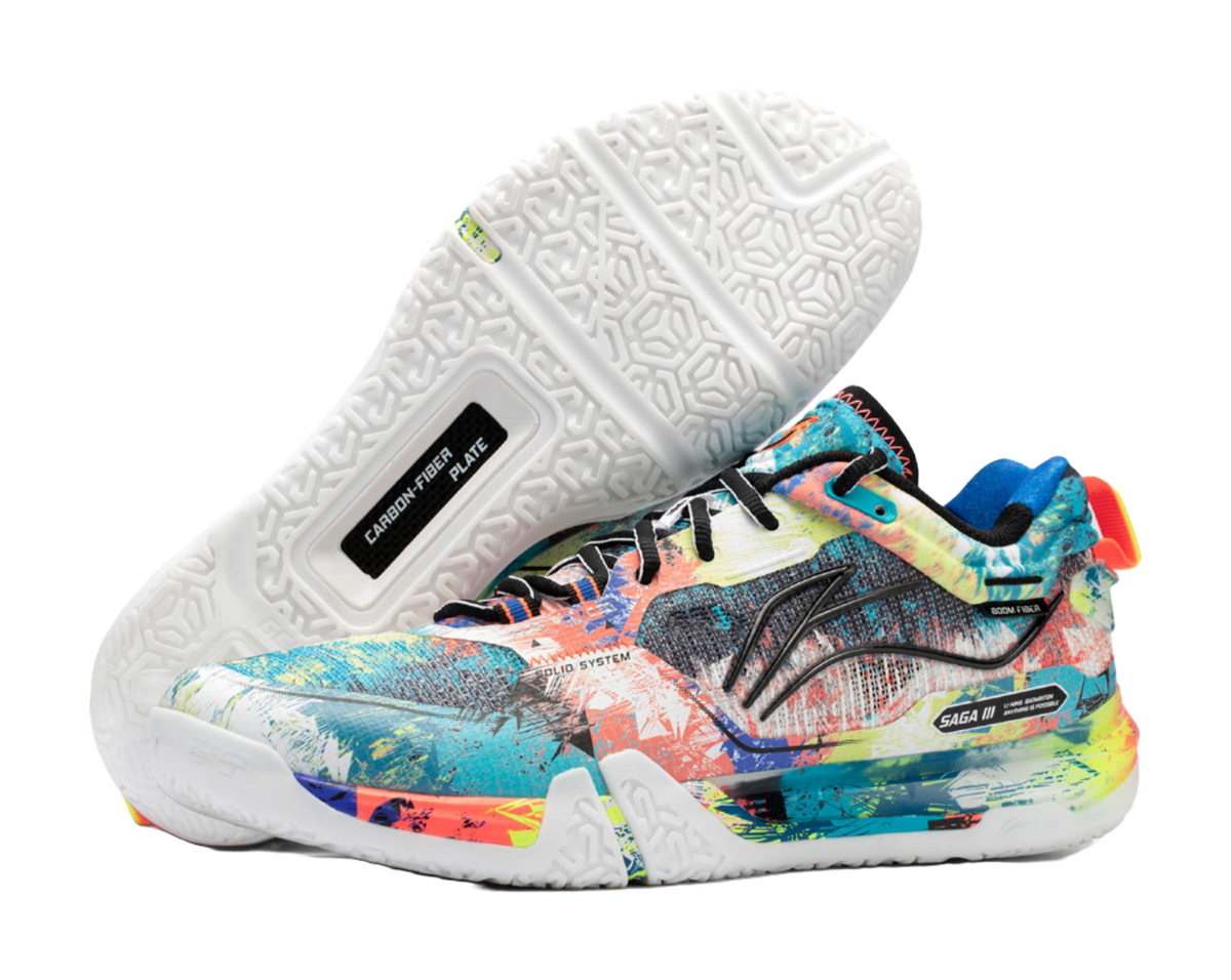 LiNing Slip Resistant, Abrasion Resistant, Breathable, Supportive Low top Badminton Shoes Unisex Blue Pink 