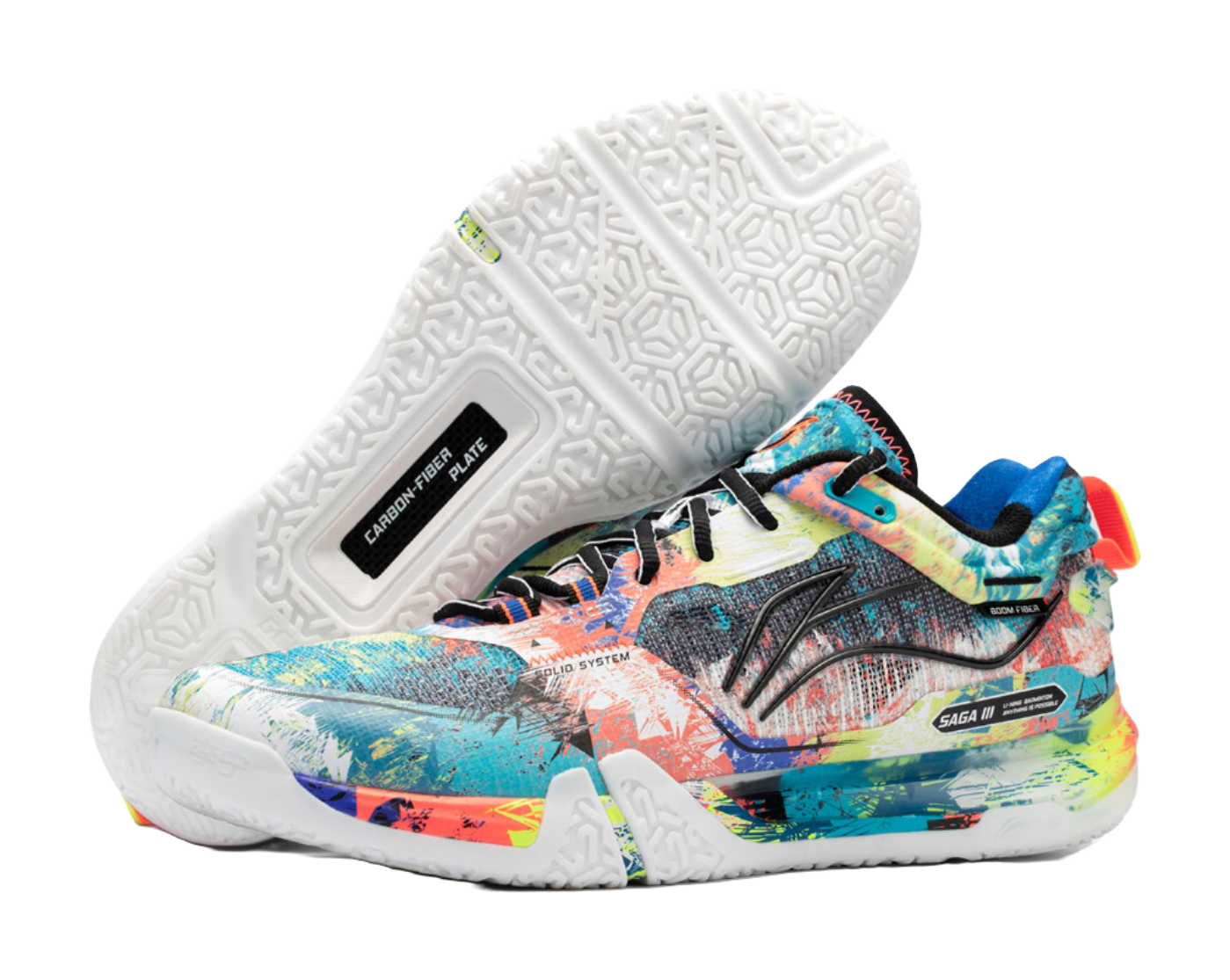 LiNing Slip Resistant, Abrasion Resistant, Breathable, Supportive Low top Badminton Shoes Unisex Blue Pink 