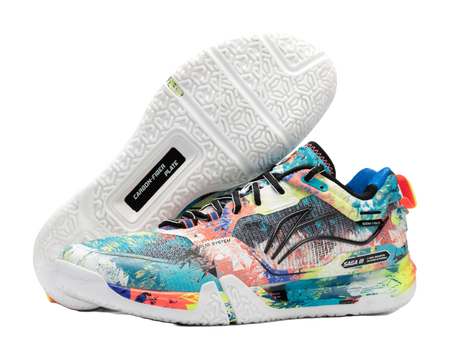 LiNing Slip Resistant, Abrasion Resistant, Breathable, Supportive Low top Badminton Shoes Unisex Blue Pink 