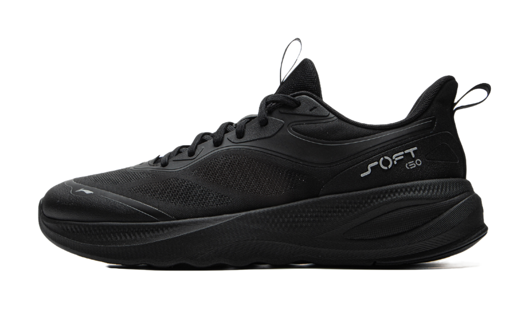 LiNing Soft Go 2 V4 Shock Absorbers Slip Resistant Abrasion Resistant Lightweight Low top Casual Shoes Men's Black 