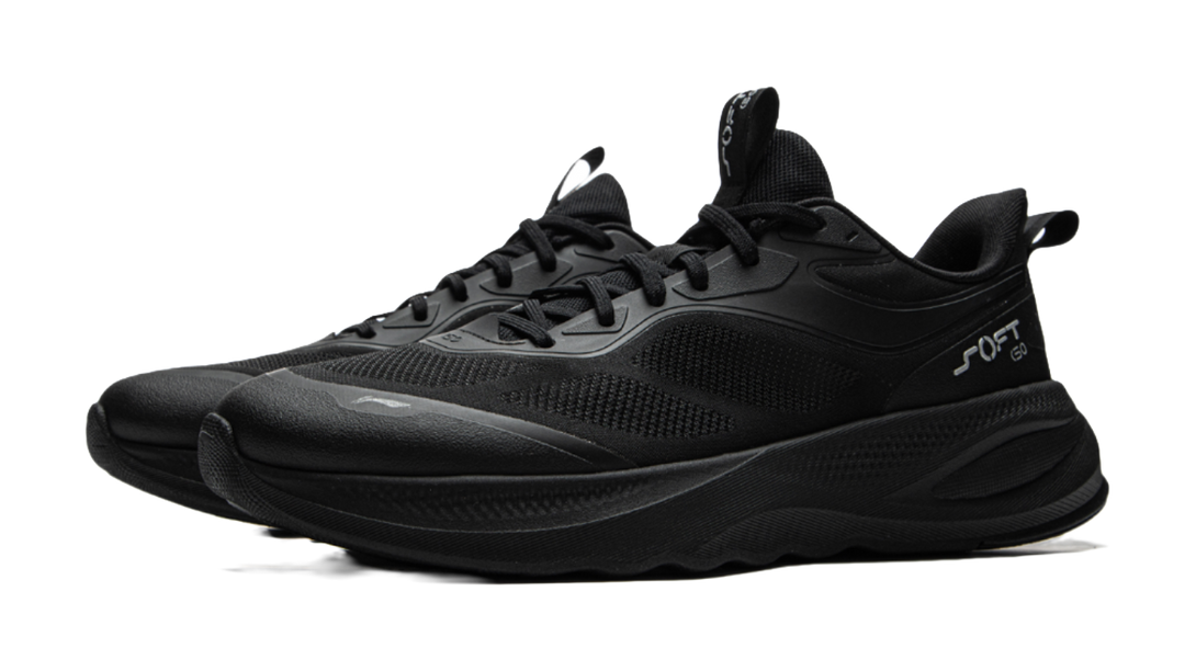 LiNing Soft Go 2 V4 Shock Absorbers Slip Resistant Abrasion Resistant Lightweight Low top Casual Shoes Men's Black 
