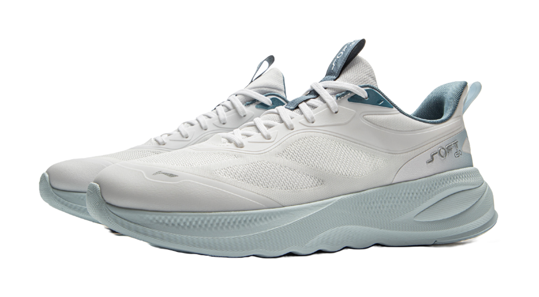 LiNing Soft Go 2 V4 Shock Absorbers Slip Resistant Abrasion Resistant Low top Casual Shoes Men's White 
