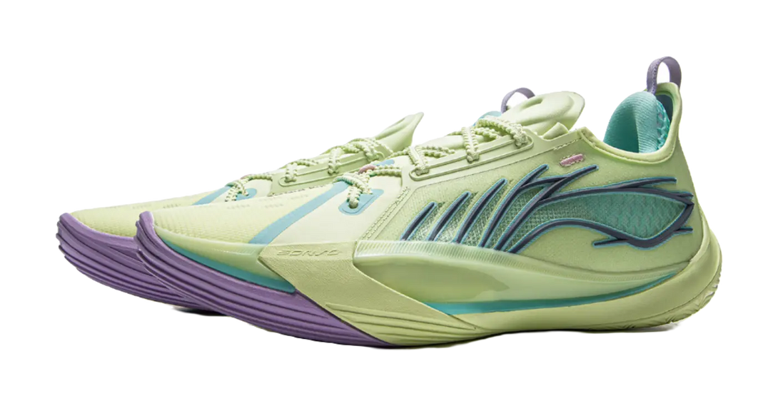 LiNing Sonic 13 Cushioning Abrasion Resistant Support Low Top Basketball Shoes Mens Green 