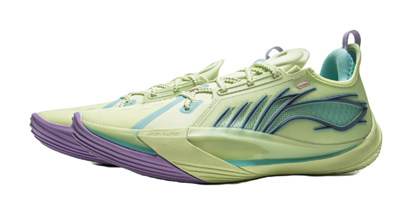 LiNing Sonic 13 Cushioning Abrasion Resistant Support Low Top Basketball Shoes Mens Green 