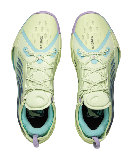 LiNing Sonic 13 Cushioning Abrasion Resistant Support Low Top Basketball Shoes Mens Green 