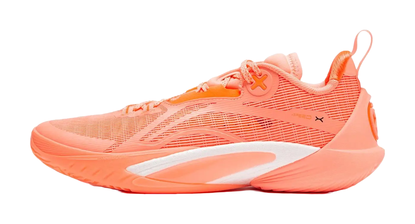 LiNing Speed 10 Abrasion Resistant Breathable Low top Basketball Shoes Mens Neon Orange  vjsneaker.com