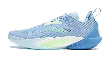 LiNing Speed 10 BOOM Technology Slip-Resistant Breathable Support Rebound Low-Top Basketball Shoes Mens Aurora Blue  vjsneaker.com