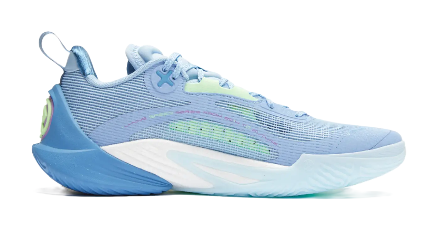 LiNing Speed 10 BOOM Technology Slip-Resistant Breathable Support Rebound Low-Top Basketball Shoes Mens Aurora Blue  vjsneaker.com