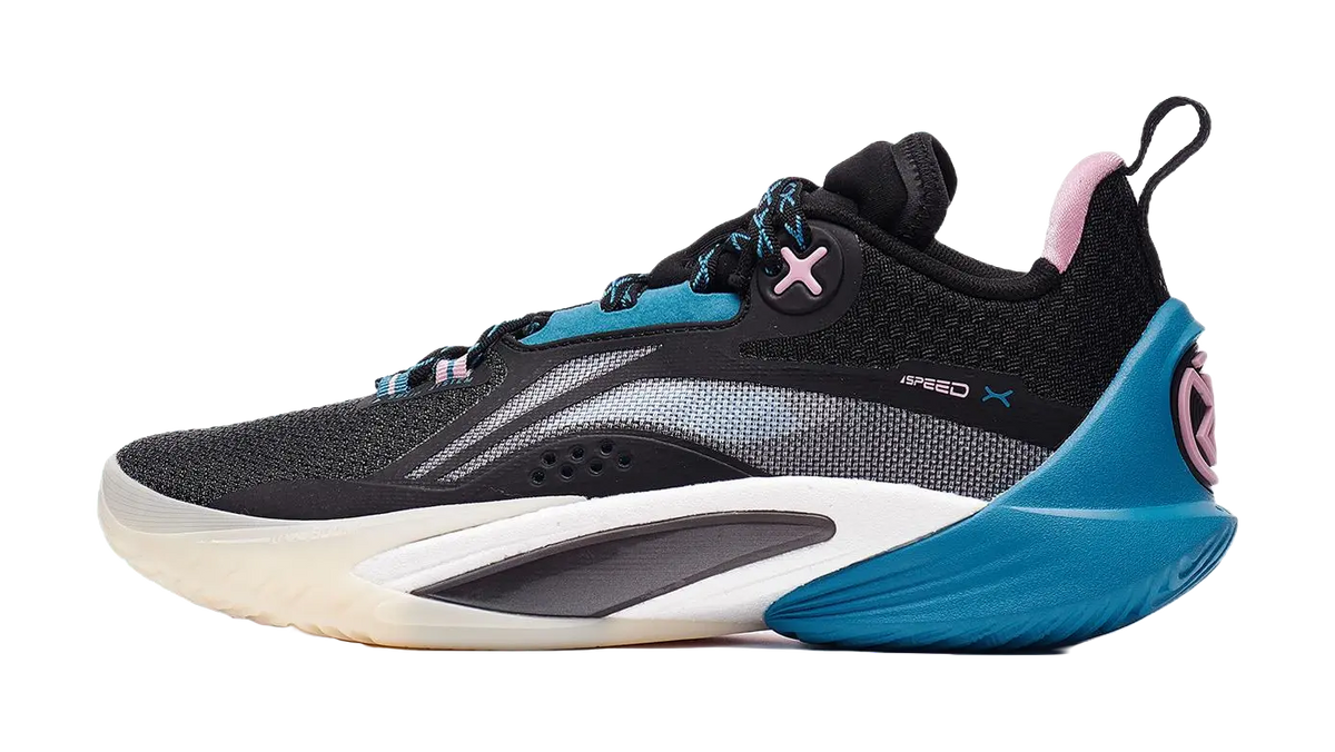 LiNing Speed 10 Cushioning Slip Resistant Abrasion Resistant Breathable Low top Basketball Shoes Mens Black  vjsneaker.com