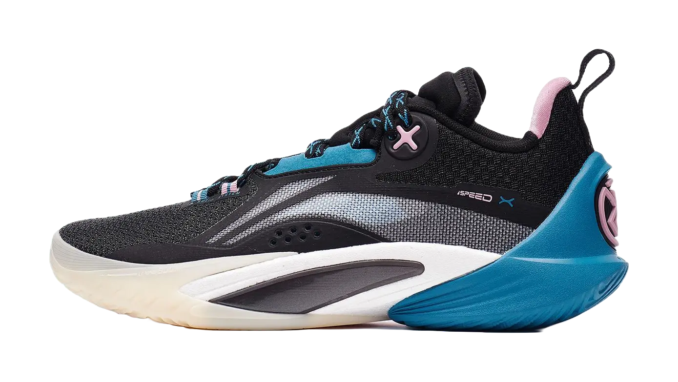 LiNing Speed 10 Cushioning Slip Resistant Abrasion Resistant Breathable Low top Basketball Shoes Mens Black  vjsneaker.com