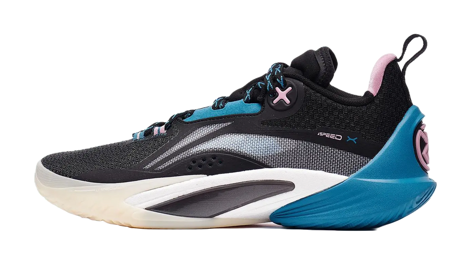 LiNing Speed 10 Cushioning Slip Resistant Abrasion Resistant Breathable Low top Basketball Shoes Mens Black  vjsneaker.com