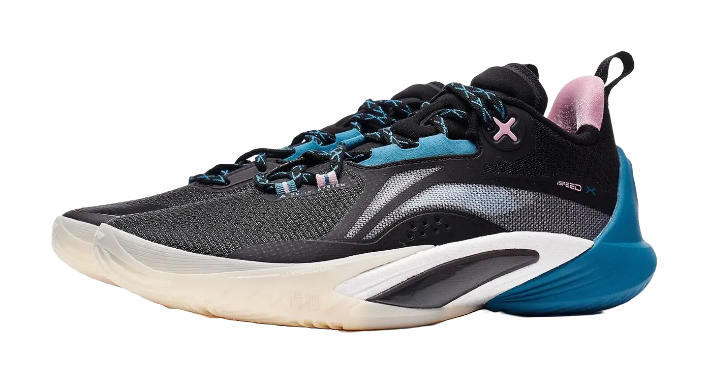 LiNing Speed 10 Cushioning Slip Resistant Abrasion Resistant Breathable Low top Basketball Shoes Mens Black  vjsneaker.com