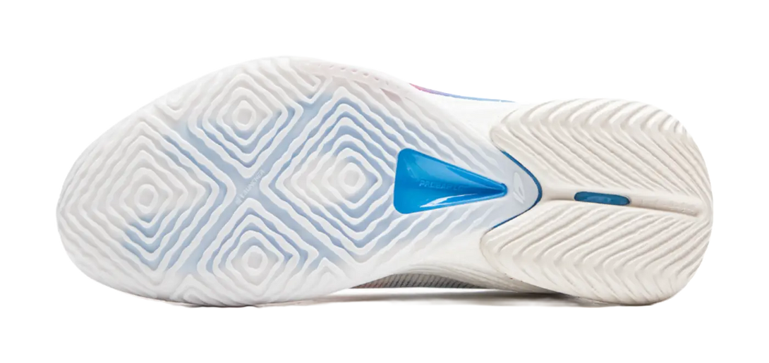 LiNing Speed 10 Cushioning, Wear Resistant Low Top Basketball Shoes Mens White Pink Blue 