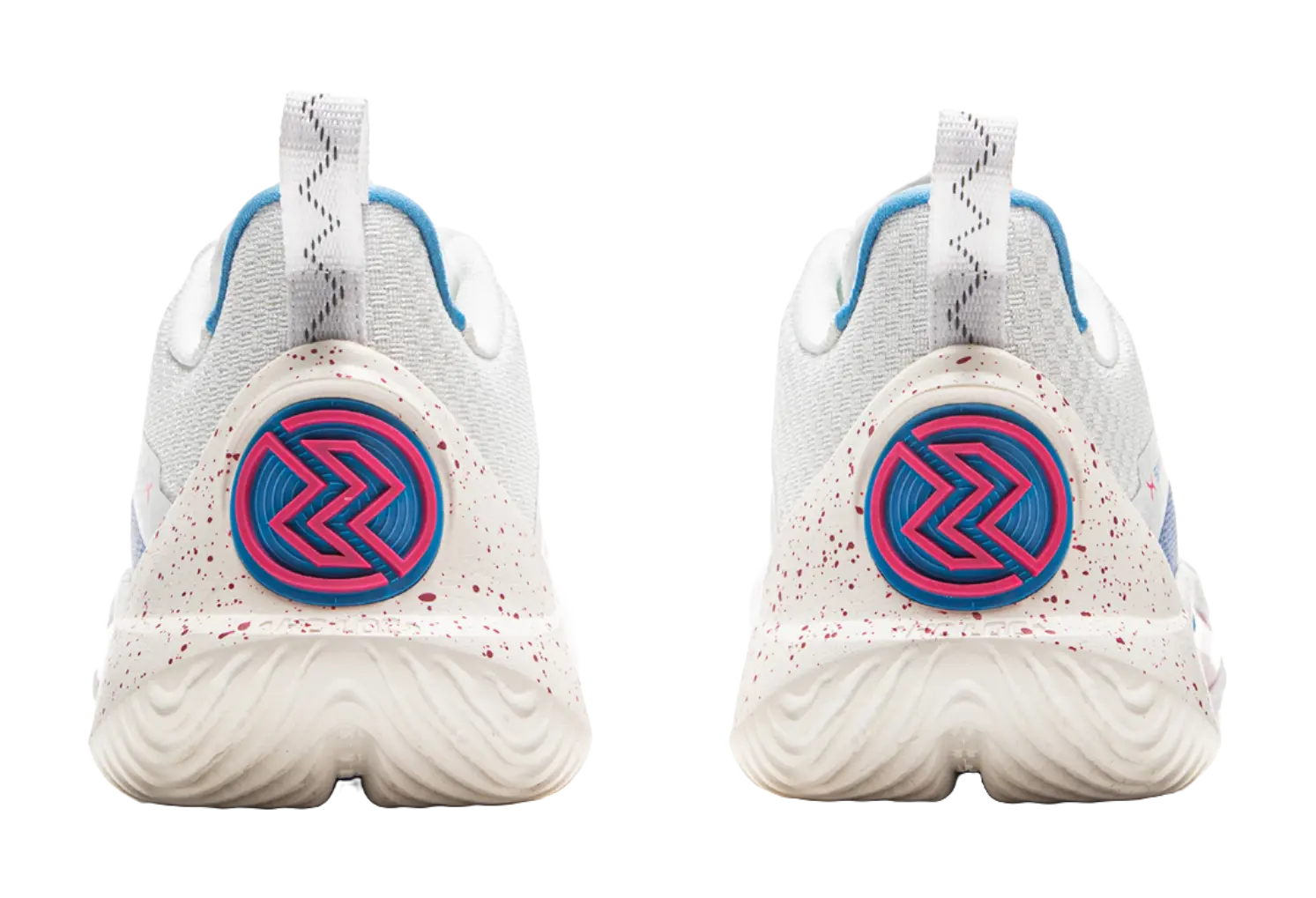 LiNing Speed 10 Cushioning, Wear Resistant Low Top Basketball Shoes Mens White Pink Blue  vjsneaker.com