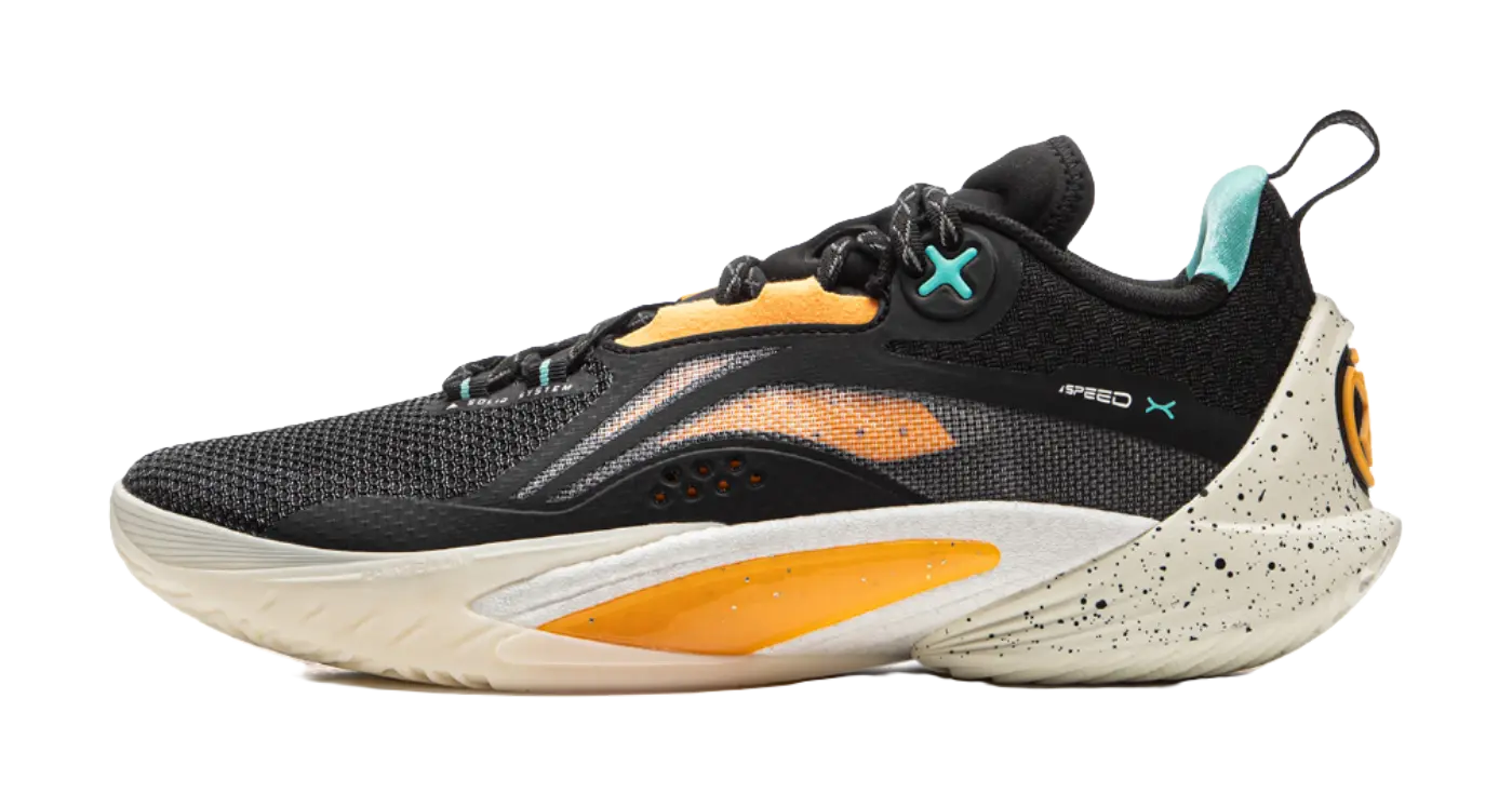 LiNing Speed 10 Shock Absorbers Slip Resistant Abrasion Resistant Breathable Low top Basketball Shoes Mens Black  vjsneaker.com