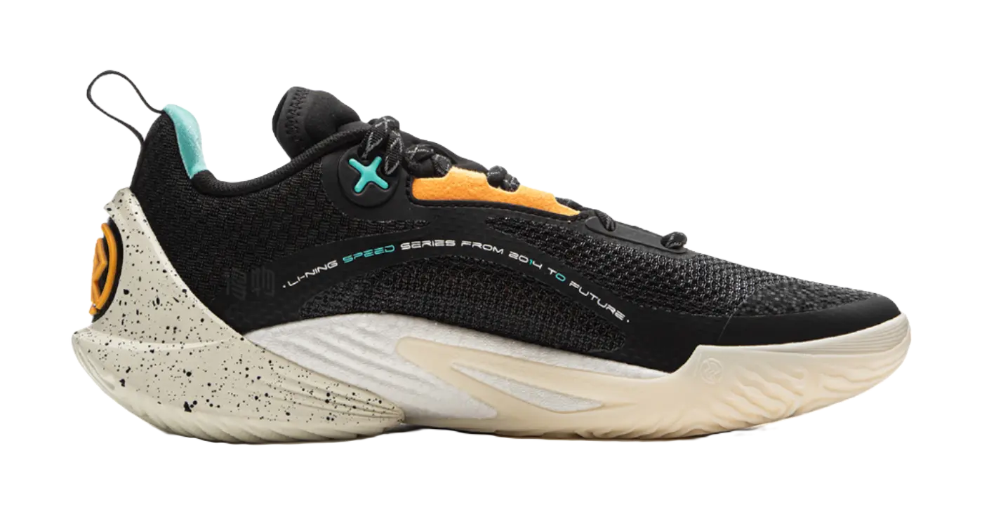 LiNing Speed 10 Shock Absorbers Slip Resistant Abrasion Resistant Breathable Low top Basketball Shoes Mens Black  vjsneaker.com