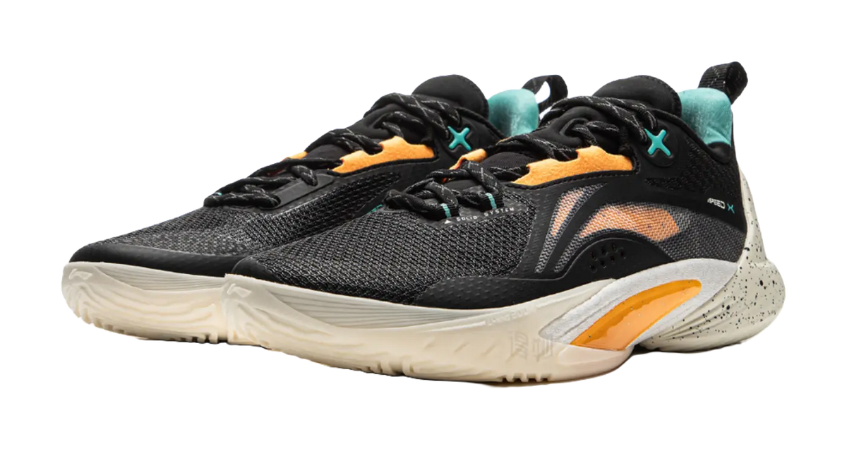 LiNing Speed 10 Shock Absorbers Slip Resistant Abrasion Resistant Breathable Low top Basketball Shoes Mens Black  vjsneaker.com