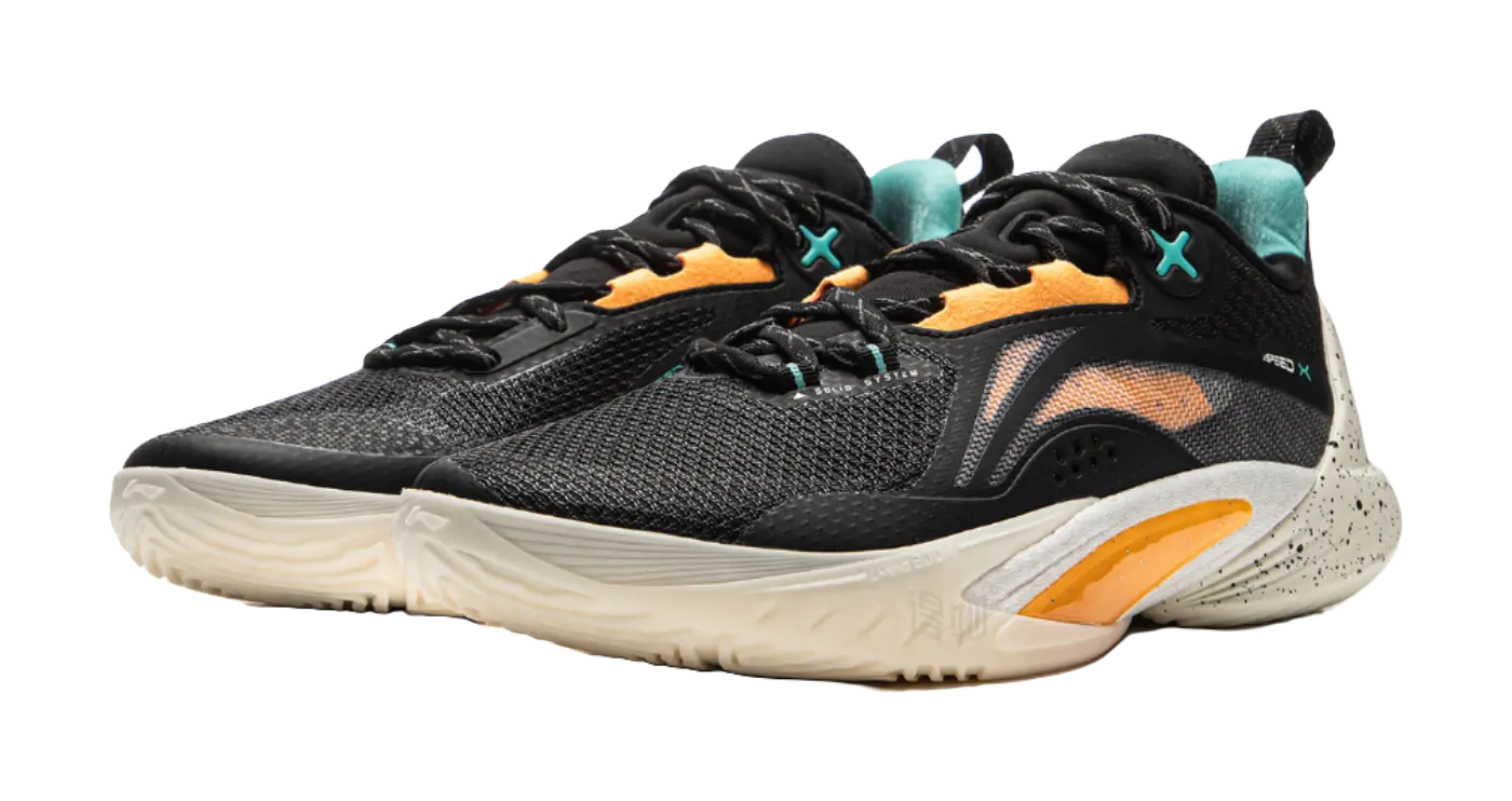 LiNing Speed 10 Shock Absorbers Slip Resistant Abrasion Resistant Breathable Low top Basketball Shoes Mens Black  vjsneaker.com