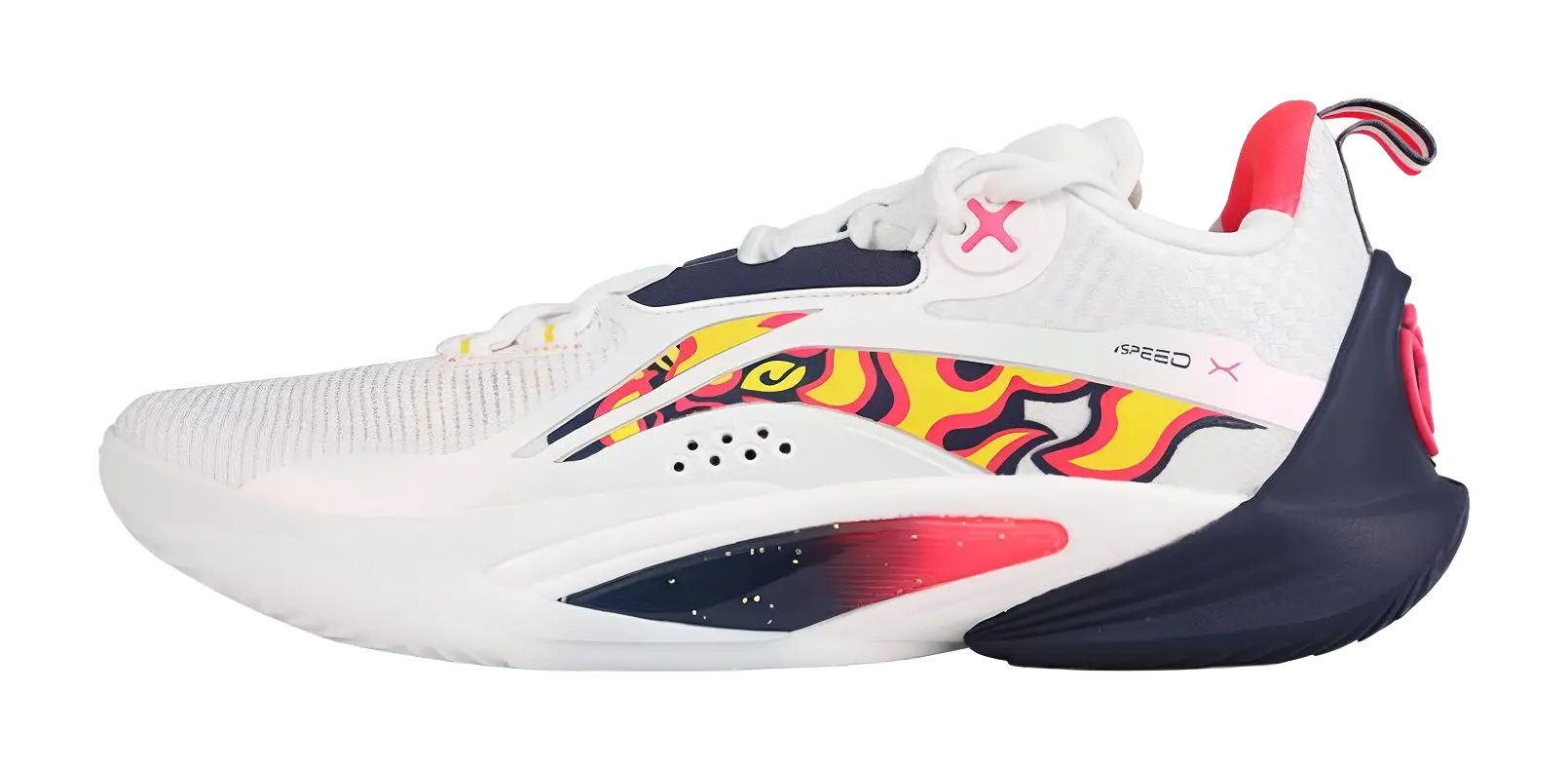 LiNing Speed 10 Shock Absorbers Slip Resistant Abrasion Resistant Breathable Low top Basketball Shoes Mens White  vjsneaker.com