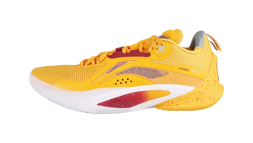 LiNing Speed 10 Shock Absorbers Slip Resistant Abrasion Resistant Breathable Low top Basketball Shoes Mens Yellow  vjsneaker.com