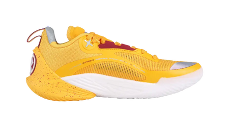 LiNing Speed 10 Shock Absorbers Slip Resistant Abrasion Resistant Breathable Low top Basketball Shoes Mens Yellow  vjsneaker.com