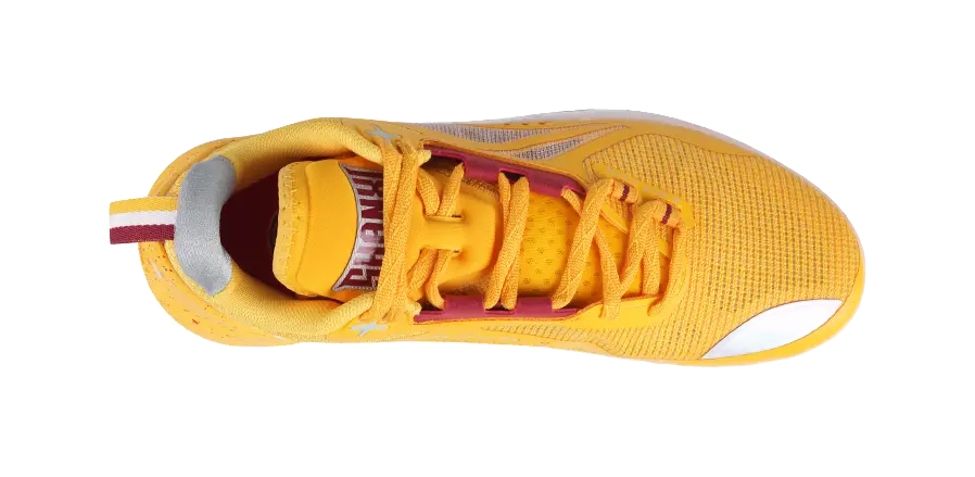 LiNing Speed 10 Shock Absorbers Slip Resistant Abrasion Resistant Breathable Low top Basketball Shoes Mens Yellow  vjsneaker.com