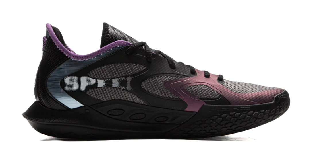 LiNing Speed 12 Black Soul - Basketball Shoes for Men Black Grey 