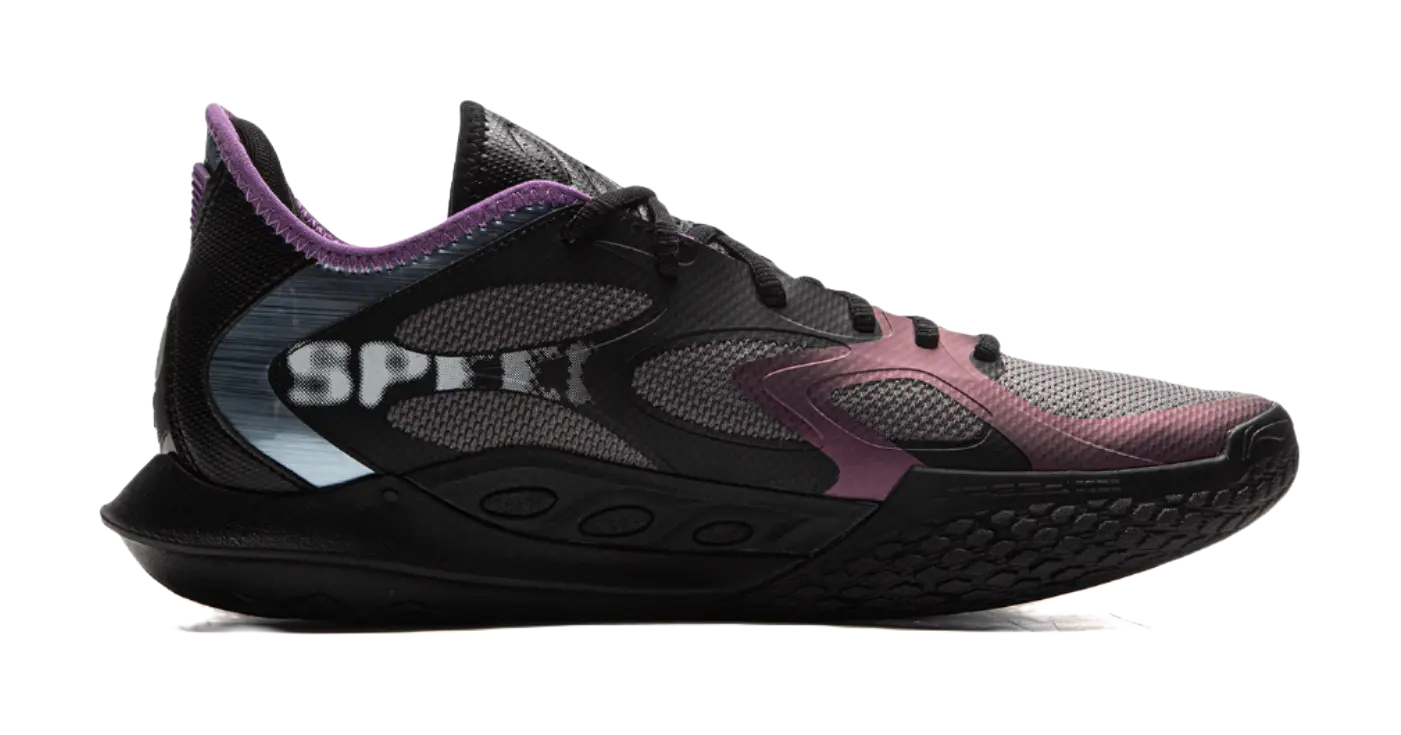 LiNing Speed 12 Black Soul - Basketball Shoes for Men Black Grey 