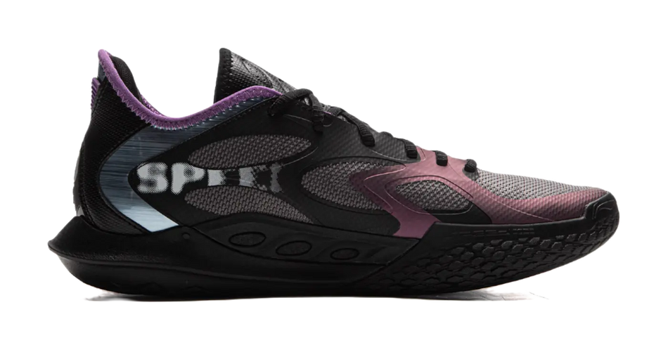 LiNing Speed 12 Black Soul - Basketball Shoes for Men Black Grey 