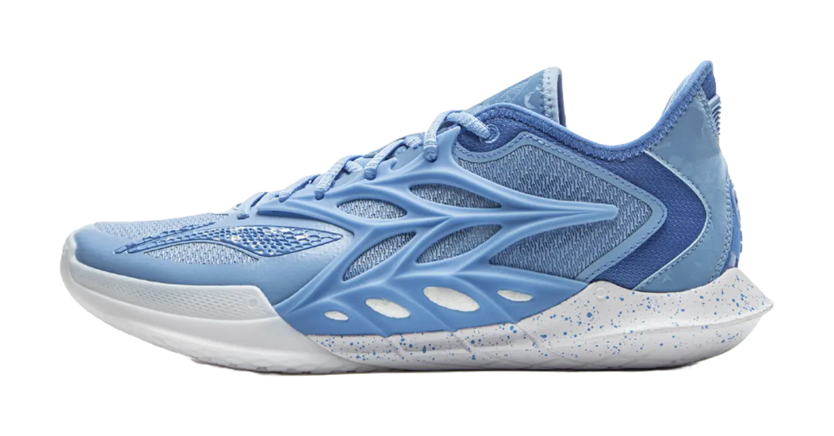 LiNing Speed 12 Cushioning, Wear Resistant Low top Basketball Shoes Mens Sky Blue  vjsneaker.com