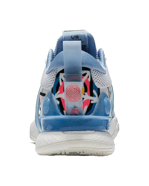 LiNing Speed 8 - Basketball Shoes Mens White Blue 