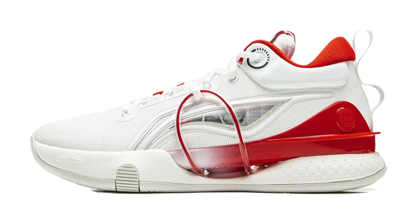 LiNing Speed 8 Premium Cushioning Anti-Slip And Wear-Resistant Low-Top Light Foam/ Basketball Shoes Men White Red 