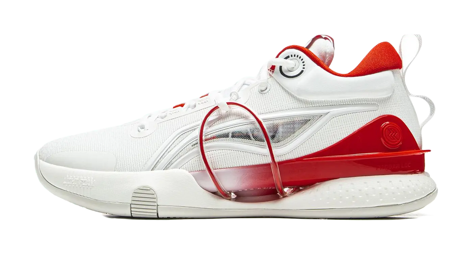 LiNing Speed 8 Premium Cushioning Anti-Slip And Wear-Resistant Low-Top Light Foam/ Basketball Shoes Men White Red 