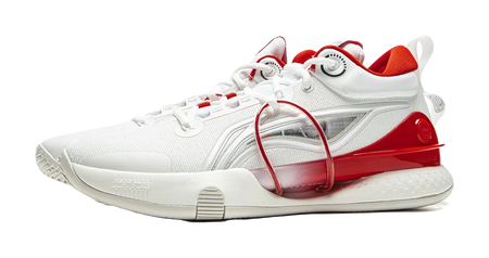 LiNing Speed 8 Premium Cushioning Anti-Slip And Wear-Resistant Low-Top Light Foam/ Basketball Shoes Men White Red 
