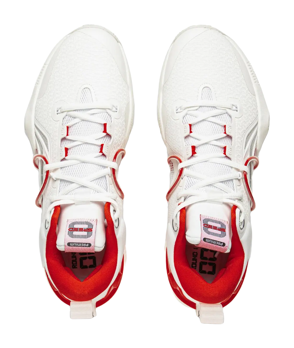 LiNing Speed 8 Premium Cushioning Anti-Slip And Wear-Resistant Low-Top Light Foam/ Basketball Shoes Men White Red 