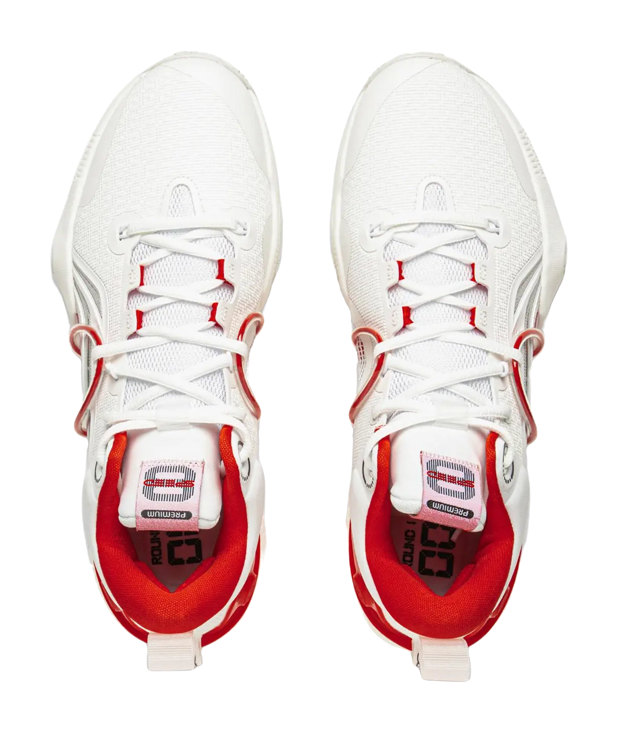 LiNing Speed 8 Premium Cushioning Anti-Slip And Wear-Resistant Low-Top Light Foam/ Basketball Shoes Men White Red 