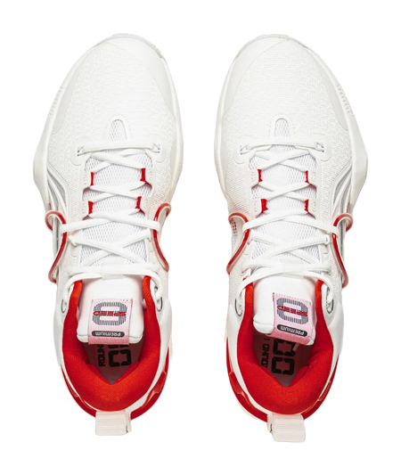 LiNing Speed 8 Premium Cushioning Anti-Slip And Wear-Resistant Low-Top Light Foam/ Basketball Shoes Men White Red 