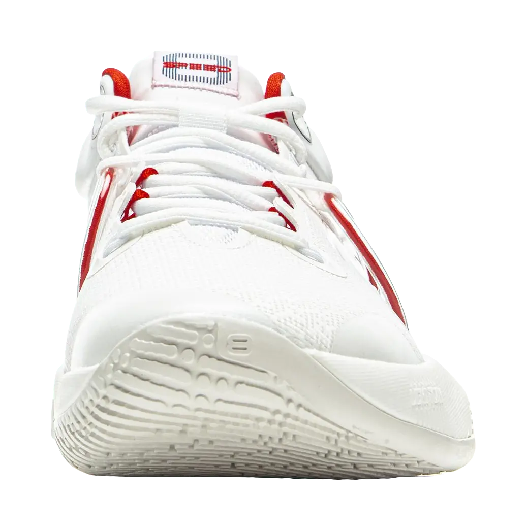LiNing Speed 8 Premium Cushioning Anti-Slip And Wear-Resistant Low-Top Light Foam/ Basketball Shoes Men White Red 