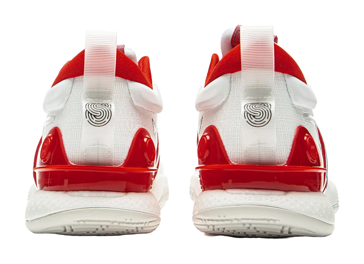 LiNing Speed 8 Premium Cushioning Anti-Slip And Wear-Resistant Low-Top Light Foam/ Basketball Shoes Men White Red 