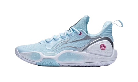 LiNing Speed 9 Cushioning, Slip Resistant, Abrasion Resistant, Rebound Low top Basketball Shoes Mens Blue Silver  vjsneaker.com