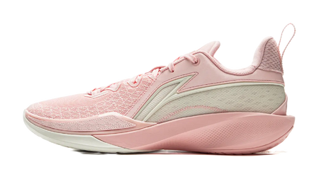 LiNing Speed Ling 2 Cushioned Slip-Resistant Breathable Rebound Low-Top Basketball Shoes Mens Pink White  vjsneaker.com