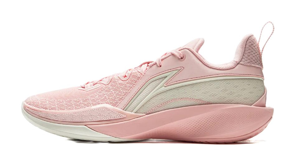 LiNing Speed Ling 2 Cushioned Slip-Resistant Breathable Rebound Low-Top Basketball Shoes Mens Pink White  vjsneaker.com