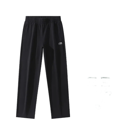 LiNing Sports Fashion Collection Knitted Sports Pants Mens Black  vjsneaker.com