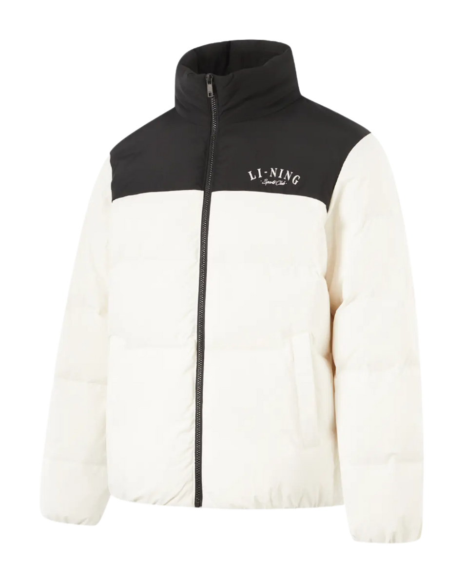 LiNing Sports Life Collection Down Jacket Mens Ivory/Black  VJSNEAKER