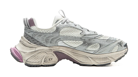 LiNing Star Cushioning Abrasion Resistant Breathable Low Top Chunky Sneakers Women's Ivory Silver  VJSNEAKER