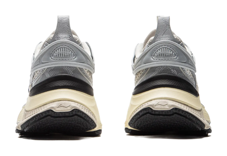 LiNing Star Shock Absorbers Slip Resistant Abrasion Resistant Breathable Low top Chunky Sneakers Women's Silver White  VJSNEAKER