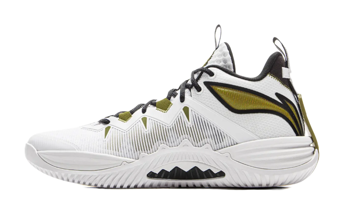 LiNing Storm 10 Cushioning Slip Resistant Breathable Rebound Low Top Basketball Shoes Mens White  vjsneaker.com